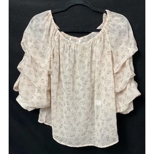 Women Chelsea & Violet Chiffon Medium Chiffon Crop Blouse